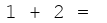 Equation to solve