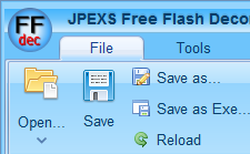 Open/Save tab screenshot Open/Save tab screenshot